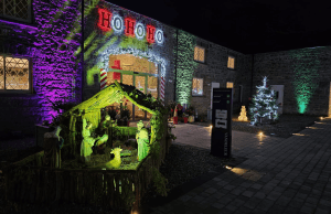 Festive lights and the crib during Christmas at Vandeleur Walled Garden & Visitor Centre